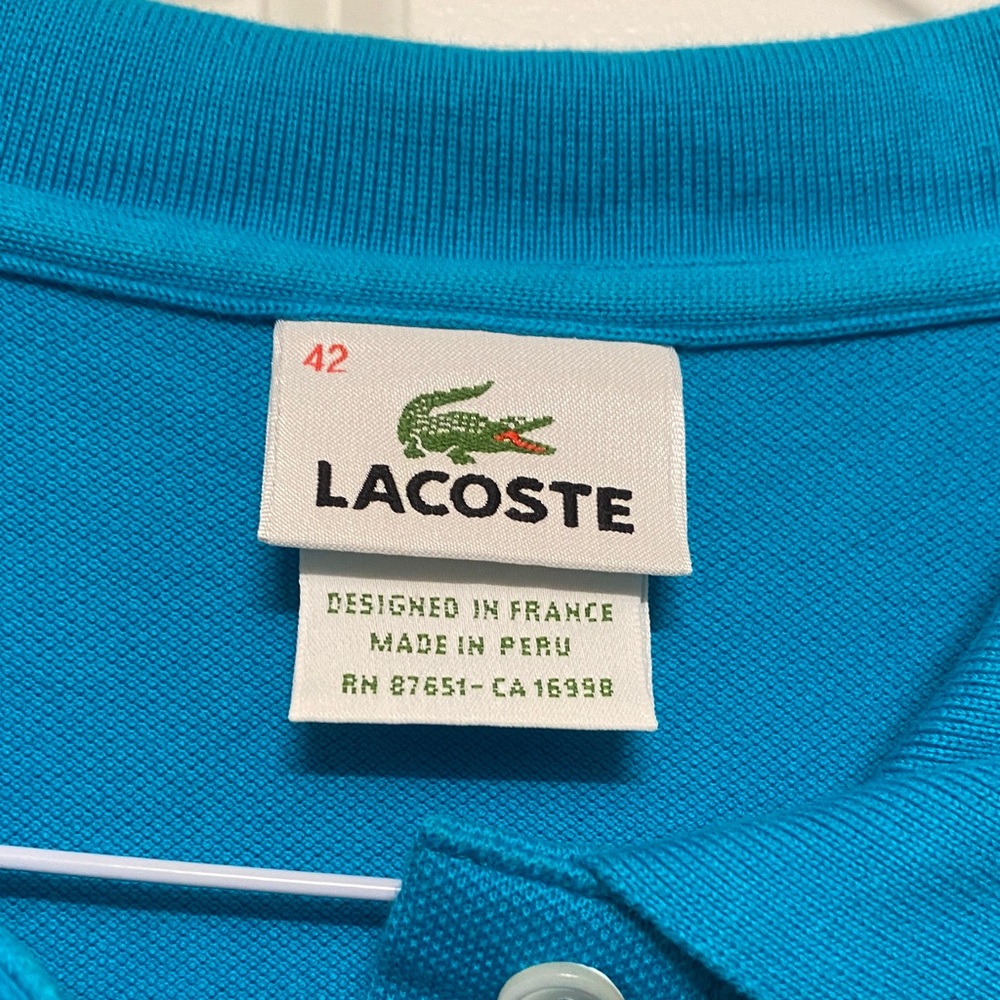 Lacoste Turquoise Polo Shirt